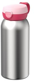 Mepal - Edelstahl Trinkflasche mit Klappdeckel Campus - Deckel springt per Knopfdruck auf - Trinkflasche Kinder Kohlensäure Geeignet - Auslaufsicher - Hygienedeckel - 600 ml - Cool pink