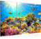 Runa Art Monde Sous Marin Coraux Peinture Tableau Salon XXL Bleu Océan Poisson 120 x 80 cm 3 Parties Decoration Murale 608731a