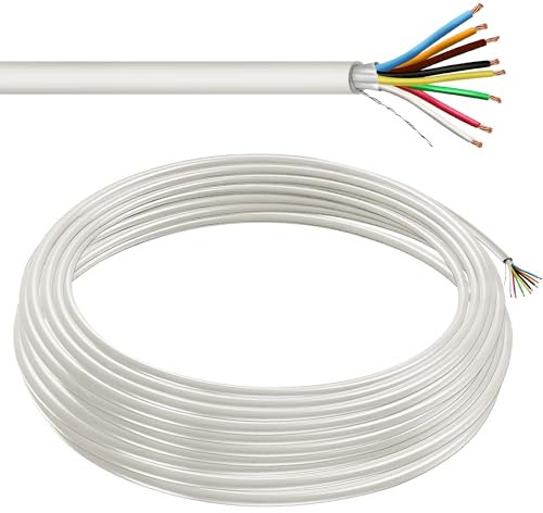 22 awg conduttore 8 matasse di cavo schermato Plenum CL3P Jacket, bianco, 22109-100