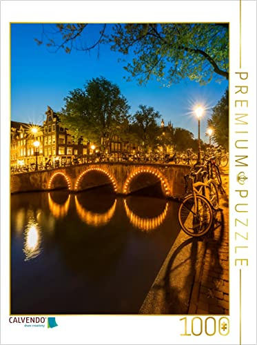 CALVENDO Puzzle Amsterdam Keizersgracht Abendidylle | 1000 Teile Lege-Größe 48 x 64 cm Foto-Puzzle für glückliche Stunden