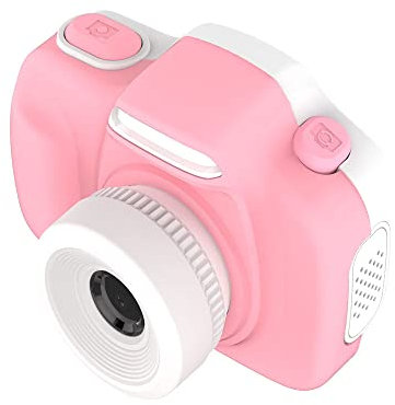 myFirst Camera 3 (Color: Rosa). Mini cámara Estilo Reflex de 16MP con cámara Selfie y Lente Macro. Grabador de Videos FULLHD, SD incluída y Funda Protectora Anti caídas