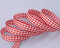 25 m x 10 mm Dekoband KARO Klassik ROT Schleifenband kariert Geschenkband ohne Draht zum dekorieren nähen