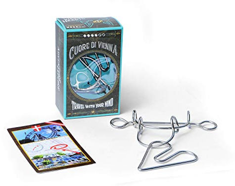 Logica Spiele Art. Herz von Wien - Metallpuzzle - Schwierigkeit 4/6 Extrem - Cast Puzzle - Reiseserie