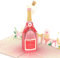 papercrush® Pop-Up Karte Champagner - 3D Geburtstagskarte mit Sektflasche, Glückwunschkarte für Hochzeit, Geburtstag, Jahrestag oder Muttertag - Gutschein oder Geldgeschenk für Frau & Freundin