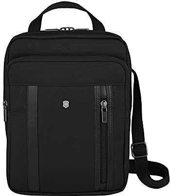 Victorinox Werks Professional Cordura Crossbody Laptop Bag, Laptoptasche zum Umhängen, 34 x 9 x 27 cm, Schwarz