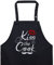 EXPRESS-STICKEREI BBQ Grillschürze - Lustige Kochschürze für Grillfans - Verstellbare Latzschürze für Männer/Frauen - Küchenschürze mit Spruch Kiss the cook - Kochschürze