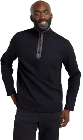 Mountain Warehouse Beta Mens Zip Neck Top Black S