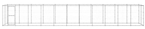 vidaXL Outdoor Hundezwinger Verzinkter Stahl 26,62m² Hundekäfig Hundehütte