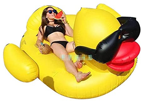 Luftmatratze Pool Schwimmring Erwachsene Schwimmen Floating Row Cool Sonnenbrille Ente Schwimmbett Aufblasbares Wasser Spiel Spielzeug Erwachsene Duck Mount Blister zum Abkühlen im Pool