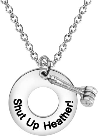 KUIYAI Broadway Musical Heathers Necklace Broadway Musical Fans Gift for Women Girls (shut up heather ne)