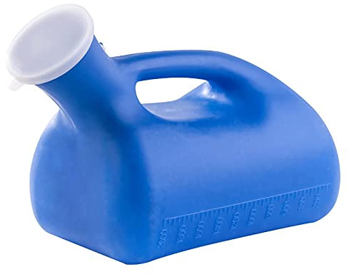 Botella de orina - 2000ml Botella de incontinencia urinaria portátil Dispositivo de Embudo urinario Dispositivo a Prueba de derrames Tapa a presión Ligero Ideal para Viajes/Uso en el Dormitorio