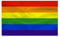 Bandera Pride Gay Rainbow LGBT FLAG 90x150cm-Doble Costura,y con 2 Ojales metálicos balcón Reforzada Festival Celebración Diversidad