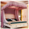 ZMYJTO Prinzessin Bettvorhang Himmelbett Vorhänge mit U-förmiger Schienenhalterung Moskitonetz für Queensize-Bett für Mädchen Erwachsene Geschenk (Größe: 200 x 180 x 215 cm, Farbe: Pink)