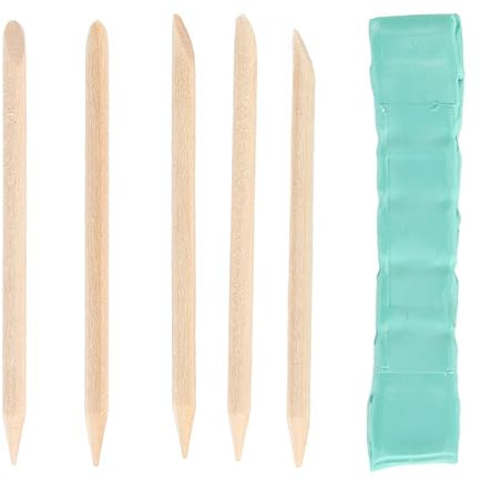 Masilla para Limpieza de Relojes, Masilla para Limpieza de Relojes, Reparación de Movimientos de Relojes, Masilla para Limpieza de Relojes con 5 Palos de Madera