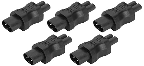 5 Stück IEC320 C8 auf IEC320 C7 Konverterstecker, 2-poliger 2500-W-Steckdosenadapter, C8 auf C7-Netzteil für Laptop-PC-PDU-Chassis, USV-Buchse