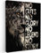 MuchoWow© Leinwand Bilder 60x80 cm Wanddeko Wohnzimmer Aesthetic Room Decor Deko Zimmer Wandbilder Modern Fotogeschenke Löwe - Sprüche - Tiere - No guts no glory no legend no story