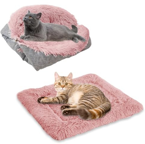 ToKinCen Katzendecke Flauschig und Weich，Katzendecke Für Katzen Katzenbett Haustierbett Plüsch Weich Katze Schlafen Bett Katzensofa Flauschige Katzenbett Katzendecke(rosa)