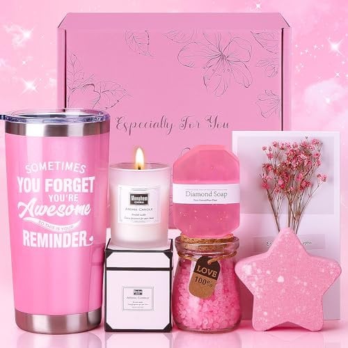 TuDou Birthday Pamper Gifts for Women, Unique Self Care Package Relaxation Spa Bath Set for Her, Get Well Soon Gifts for Women, Ladies Pamper Hamper Birthday Gifts for Friends, Mum, Sister, Wife