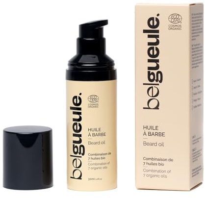 BELGUEULE Trockenes Bartöl, bestehend aus 7 stärkenden und pflegenden Ölen, 100% natürliche Inhaltsstoffe, biologisch, vegan (30 ml (1er Pack))