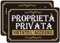 Cartello Proprietà Privata Vietatol' Accesso 30 x 20 cm Cartello Divieto Di Accesso, In Alluminio Impermeabile Antiruggine Resistenza Allo Sbiadimento, Facile Da Montare, Uso interno ed esterno, 2pz