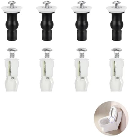 8 Piezas Tornillo para Asiento de Inodoro, Piezas de fijaciones para el inodoro del asiento para fijar tapas Tornillo de Expansion para Tapa WC Tornillos de Asiento de lnodoro Universal Accesorios (B)