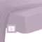 Pizuna 400 Baumwoll-Spannbetttuch 190x200-200x200cm Lavendel Frost, 100% langes Baumwoll-Spannbetttuch, weiches Mako-Satin-Gewebe für bis zu 40 cm Matratzenhöhe (100% Baumwollbettlaken)