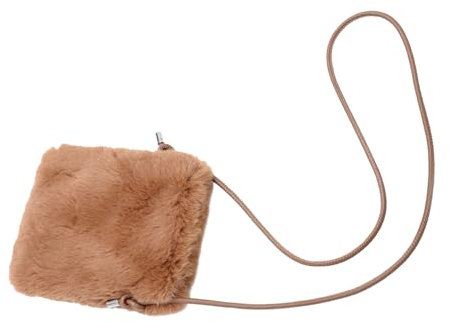 Plush Schultertasche Damen in Dunkelbraun Modische Handytasche FüR Strand Party Shopping Und Alltag – Leicht Und Kompakt Mit