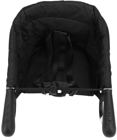 Wakects Portable Hook On High Chair, Black, 6-36 Months, 40 lbs, Oxford Cloth & Steel, Foldable, 7-Point Safety Belt, Dining Tray, Storage Pockets