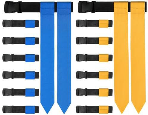 Swiixxer Flag Football Gürtel Set Kit 14 Spieler Verstellbares Flag Football Set für Sporttraining und Wettkampf