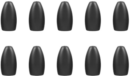 Angelgewichte, 10 Stück Bullet Angelgewichte Sinkers Kit, Wurm Gewichte aus Wolframstahl mit Glatter Innenbohrung zum Bassangeln