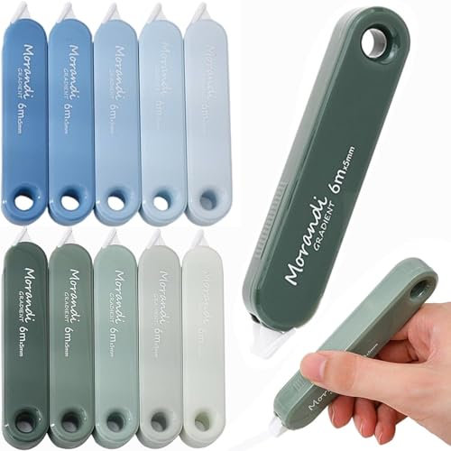 Basicon 10 STÜCKE White Out Tapes, Korrektur Tape Roller, Sofortige Korrektur, Niedliche Korrekturrollen, Ästhetische Schreibwaren für Studenten, Büroangestellte, Zuhause, Schule