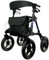 Parvum Rebel Outdoor Rollator – Blau – aktives Gehen draußen: mit großen Luftreifen, stabilem Aluminiumrahmen (8,4 kg), bequemer Sitzfläche & Rückenlehne, sicher & komfortabel auf jedem Untergrund