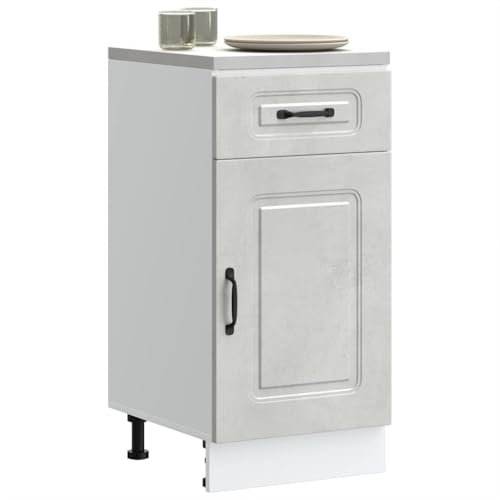 Xichuzi Küchenunterschrank Kalmar Betongrau Holzwerkstoff, Küchenzeile, Küchenmöbel, Küchenunterschränke, Küchenblock - 853471