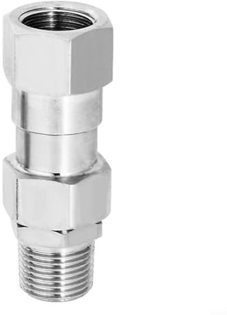 Um 360 Grad drehbarer Hochdruckreiniger-Drehgelenk, Drehverschraubung für Hochdruckreiniger, Edelstahl-Anschluss, 3/8 Zoll und 1/4 Zoll (3/8)