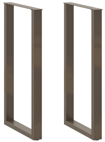 vidaXL Bartischbeine U-Form 2 Stk. Naturstahl 60x(110-111) cm Stahl