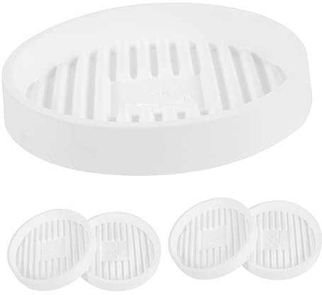 FONDOTIN 5st Pflanzenteller Untertasse Dosieren Trog Lebensmittelbehälter Blumentopf Pavillon Backblech Mit Gitterrost Chinesisch Quadratisches Pflanztablett Formel Kessel Weiß Plastik