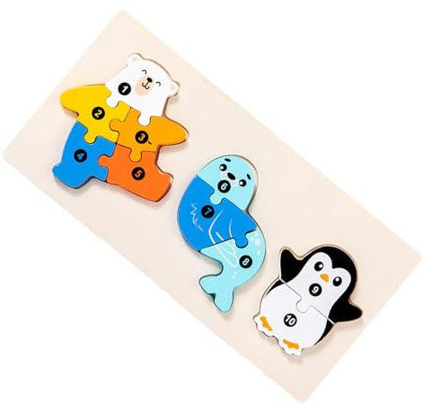 Animal Puzzle Board, Tierform -Matching -Puzzle für Kinder, Tiermuster passende Holzblöcke für Kinder, Frühe Bildungsentwicklung Brettspiele für Mädchen und Junge