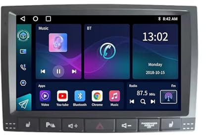 Android 13 2 DIN Car Radio Stereo para Volkswagen VW Touareg 1 7L 2002-2010 9 Pulgadas Autoradio con WiFi GPS Rear View Camera RDS FM BT DVR SWC Ventilador de refrigeración(2+32G)
