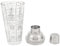 Clear Glass Cocktail Shaker Measured Martini Mixer Strainer Lid Home Party Bar
