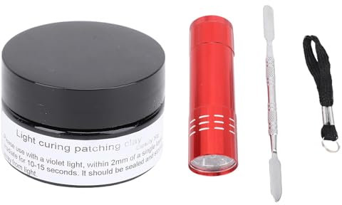 Yanmis Mastic Photopolymérisable 50 G, Adhésif Multi-usages pour Impressions 3D, Modèles, Ongles, Durcissement Rapide, avec Lumière et Grattoir