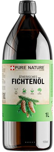 CHOSA Ätherisches Öl Fichtenöl 1000ml - 100% Natürliches Duftöl für Diffuser Aromatherapie - Luftbefeuchter - Sauna & Massage – Intensiver Raumduft
