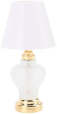 Dilwe Miniatur-Puppenhauslampe, Naturgetreues Design und Haltbarkeit, Sanftes LED-Licht, Vielseitiges Dekorationsstück, Elegante Note für Jedes Arrangement, Puppenhäuser Im Maßstab 1:12, Verschönert