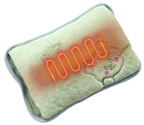 Bolsa de Agua Caliente - Calentador De Manos Eléctrico A Prueba De Fugas - Almohadilla Térmica Y Botella De Agua Caliente,Para Calambres Menstruales Músculos Cuello Hombros Piernas Cintura Vientre