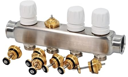 GUIPENG Austausch-Verteiler-Absperrventil, Rücklaufventile (unter dem Stellantrieb), Zubehör for Fußbodenheizung(1pc)