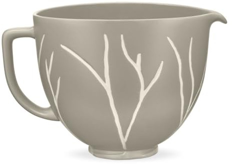 KitchenAid 4.7L Ceramic Mixing Bowl, Bare Trees Textured Design, Oven, Microwave & Freezer Safe, Fits 4.3L & 4.7L Tilt-Head Stand Mixers