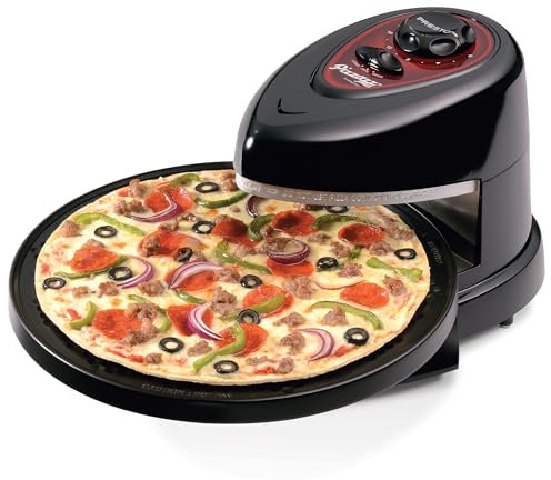Presto Pizzazz Plus Horno de Pizza para encimera, Antiadherente, Negro
