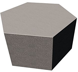 PolySound Schallschutzwand & Breitbandabsorber ECO Hexagon Ø200mm - Farbe: hellgrau melange Stärke: 10cm