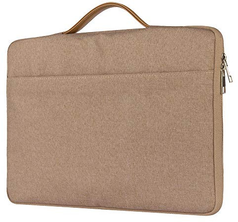 FINDING CASE Laptop Sleeve Compatible Macbook Air 11 /11.6 inch Model: A1370 A1465 /12 inch A1534 - Shockproof Notebook Bag Carrying pouch Case with Leather Handle (gold)