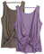 icyzone Damen Sport Tank Top Rückenfrei, Fitness Yoga Shirt Ärmellose Gym Sport Oberteil, 2er Pack (M, Mushroom*/Lavender*)