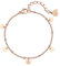 Happiness Boutique Damen Kreis Armband Rosegold Runde Plättchen Anhänger Armkette
